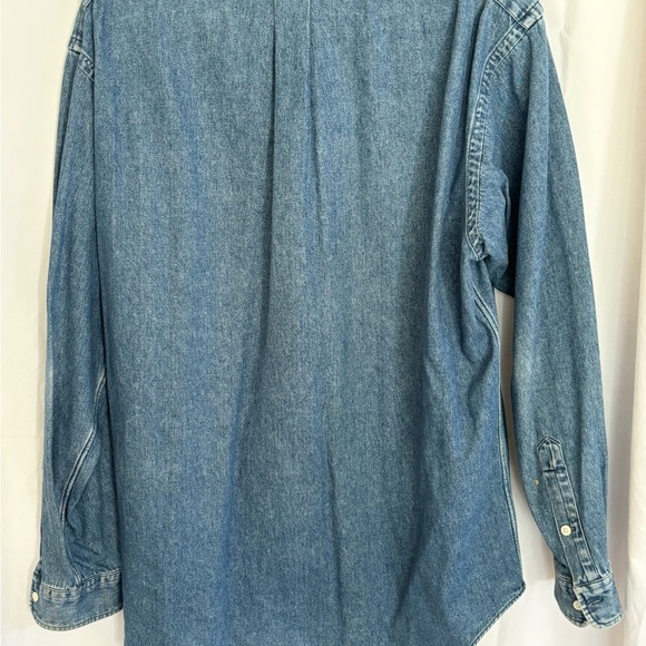 Ralph Lauren Blue Denim Casual button down Shirt LARGE - Picture 6 of 9